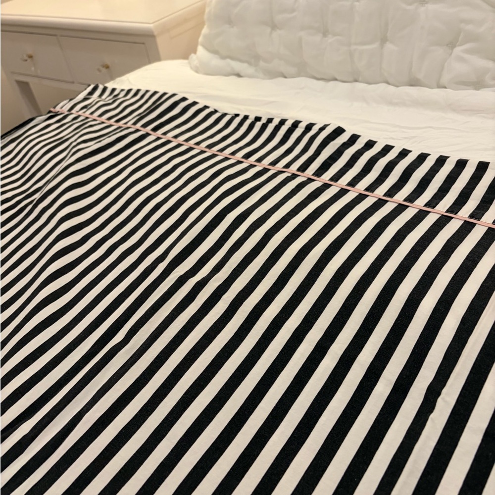 Pottery Barn Teen Black and White Striped Duvet Cover
